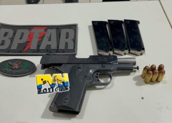 VOLUME NA CINTURA: BPTAR age rápido e prende criminoso com pistola furtada da Pantanal