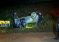 Mulher fica ferida em acidente com capotamento na BR-319 em Porto Velho