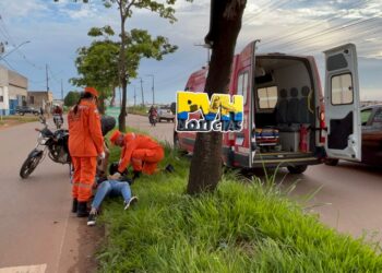 URGENTE: Atropelamento deixa motociclista ferida na Guaporé