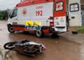 URGENTE: Grave acidente deixa motociclista com fratura exposta na zona leste