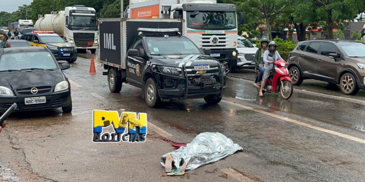 URGENTE: Idoso morre atropelado por caminhão em Porto Velho