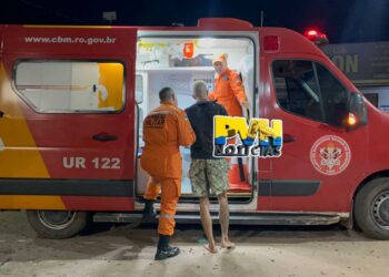 URGENTE: Motociclista tica ferido após sofrer queda na Avenida Mamoré