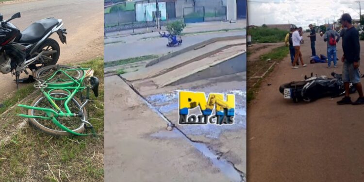 URGENTE: Ciclista atropelado por moto morre no hospital em Porto Velho