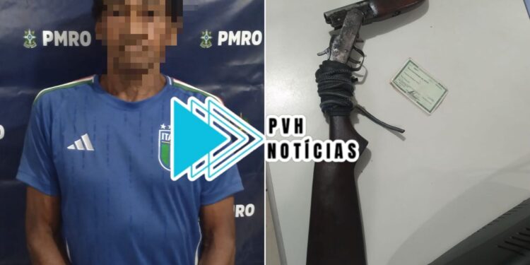 É DO MEU IRMÃO: Homem é preso com espingarda caseira no bairro Mariana