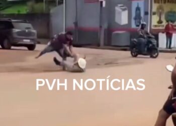 VÍDEO: Funcionário da Energisa é recebido a socos e chutes por comerciante na zona sul