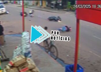 VÍDEO: Batida entre motos deixa três feridos no Agenor de Carvalho