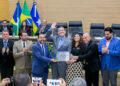 Governador Marcos Rocha recebe o título de Cidadão do Estado de Rondônia das mãos dos deputados Laerte Gomes e Ezequiel Neiva