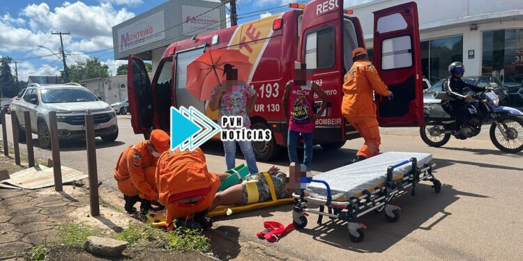 FRATURA: Carro avança cruzamento e atropela motociclista na zona leste