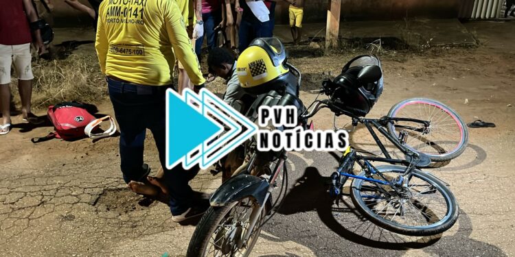 URGENTE: Colisão entre moto e bike deixa dois homens em estado grave na zona leste