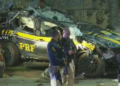 TRÁGICO: Viatura da PRF capota e três policiais morrem durante perseguição