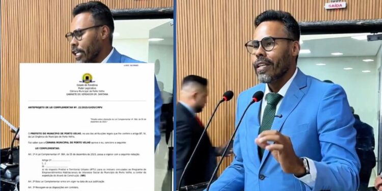 Vereador Dr. Santana propõe isenção de IPTU para beneficiários do ‘Minha Casa, Minha Vida’