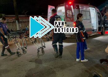 Batida entre carro e moto deixa homem ferido na Calama