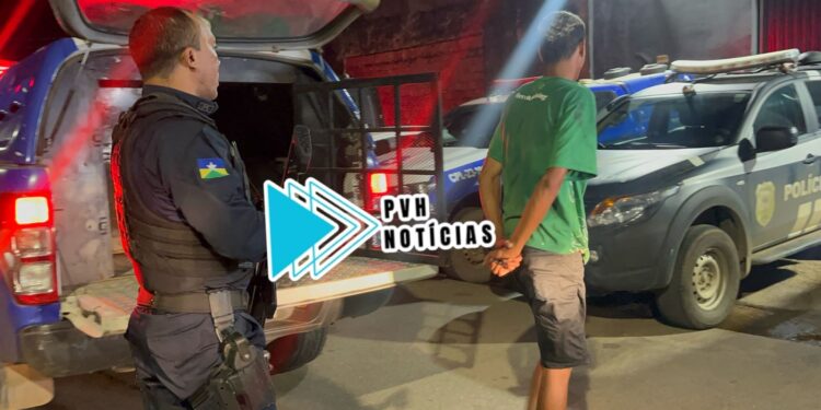 BRABÃO: Jovem é preso depois de tentar roubar celular e jogar pedras em comerciante