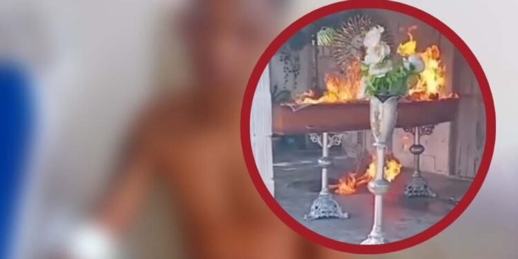 Homem é preso depois de procurar socorro após atear fogo em caixão durante velório