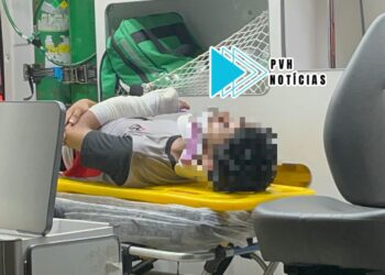 URGENTE: Motociclista quebra o braço em acidente na Guaporé