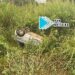URGENTE: Carro capota depois de passar direto em curva na BR-364 na capital