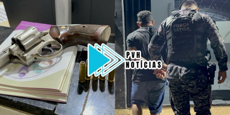 NA POCHETE: Força Tática do 5° recebe denúncia de tiroteio e prende suspeito armado na zona leste