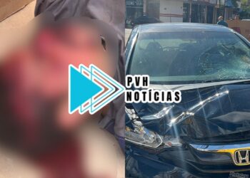 URGENTE: Motociclista tem grave lesão na cabeça em acidente no centro