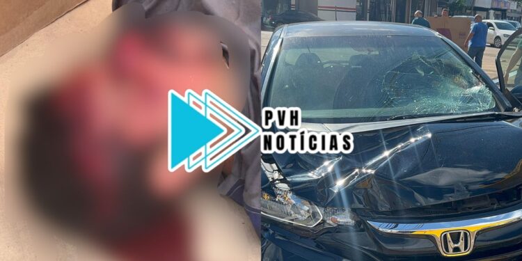 URGENTE: Motociclista tem grave lesão na cabeça em acidente no centro