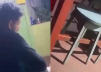 VÍDEO: “Valentão” é filmado agredindo esposa com bebê nos braços; “para pelo amor de Deus”