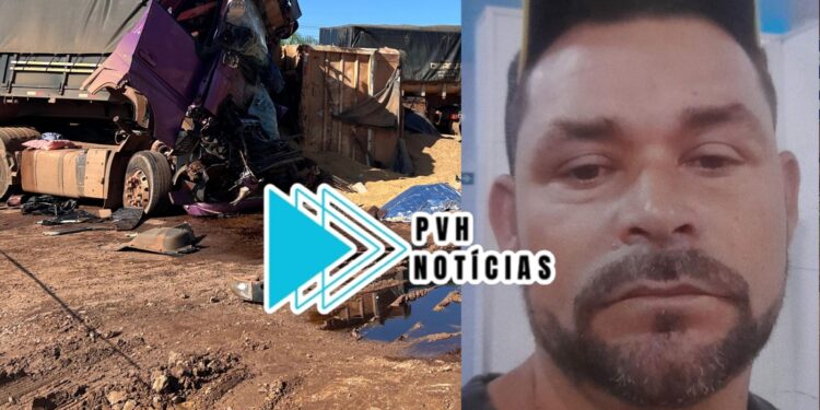 IDENTIFICADO: Motorista morre preso às ferragens após grave acidente entre carretas na BR-364