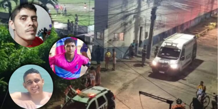 Desespero e correria: chacina do CV deixa quatro mortos em campo de futebol; veja vídeo
