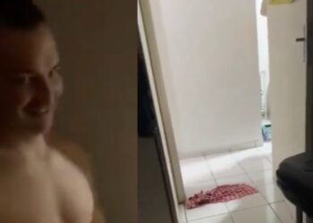 Segredo revelado: PM é filmado em quarto de motel dividindo pistola com travestis