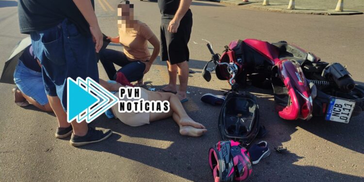 OMISSÃO: Motorista de Prisma foge depois de atropelar motociclista no centro