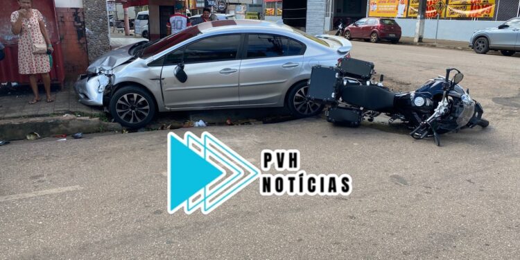 ALTA CILINDRADA: Idoso pilotando BMW sofre grave acidente na Rua Brasília