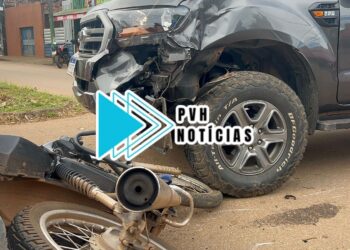 NA MAMORÉ: Motorista de Ranger avança cruzamento e causa grave acidente com motociclista