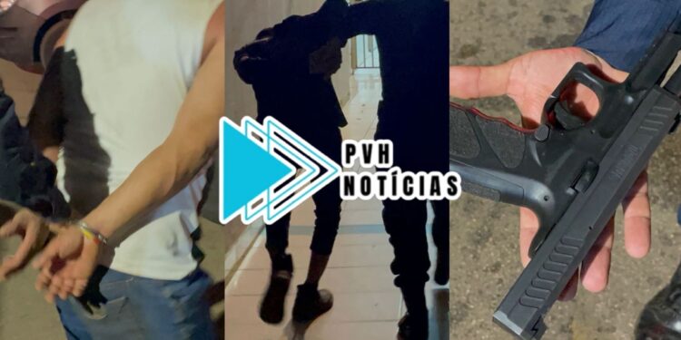 CAÍRAM: Apenado monitorado e comparsa são presos com arma e duas motos roubadas após assalto