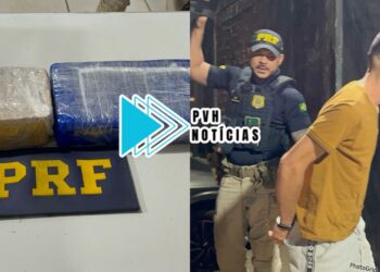 BR-364: Jovem é preso com 2kg de drogas em táxi a caminho de Porto Velho