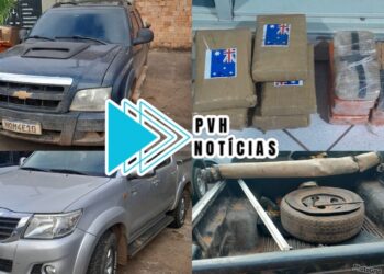 RECHEADOS: Motoristas de Hilux e S10 são presos com maconha e cocaína escondidos no estepe em Porto Velho