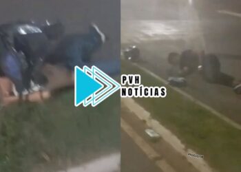 NA CAULA: Queda de moto deixa dois jovens em estado grave em Porto Velho