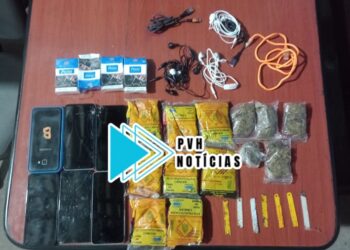 INTERCEPTADO: Criminosos arremessam sacola para dentro de presídio e são recebidos na bala em Porto Velho