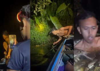 Jovem é atacado por cobra gigante após cair de canoa durante pescaria na madrugada; veja vídeo