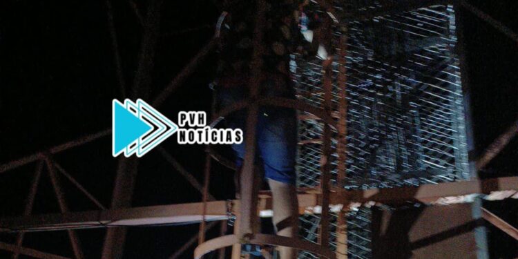 NAS ALTURAS: Ladrão é preso depois de subir 50m em torre da Claro para furtar fios