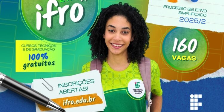 OPORTUNIDADE: IFRO abre 160 vagas de cursos gratuitos para quem possui ensino médio