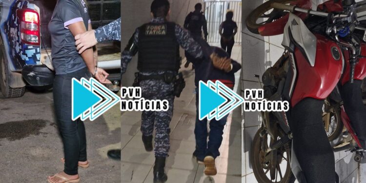 FLAGRANTE: Primos são presos enquanto tiravam rastreador de moto furtada em matagal na zona sul