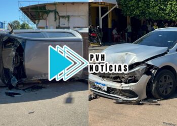 VÍDEO: Motorista fica ferido em acidente com capotamento de L200 no centro