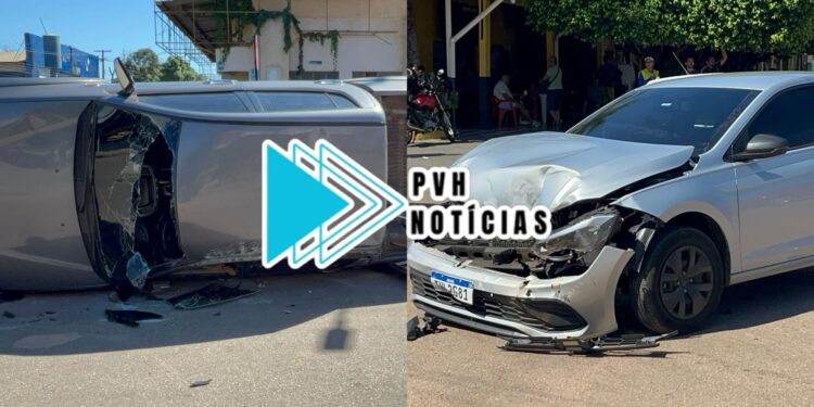 VÍDEO: Motorista fica ferido em acidente com capotamento de L200 no centro