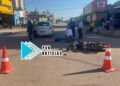 URGENTE: Motociclista quebra braço e perna em grave acidente no centro de Porto Velho