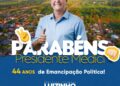 Luizinho Goebel homenageia Presidente Médici pelos 44 anos de emancipação