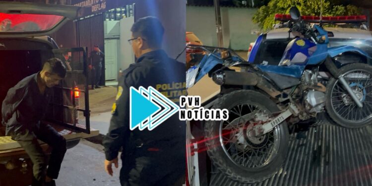 NO DIA DO ANIVERSÁRIO: Apenado é preso com moto roubada após assalto e deixar comparsa em casa na capital