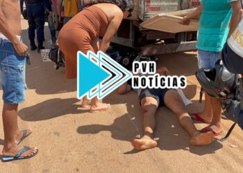 URGENTE: Motociclista para embaixo de caminhão em grave acidente na Amazonas