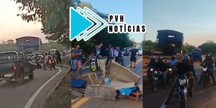 URGENTE: Moradores fecham BR-319 por falta de energia em Porto Velho