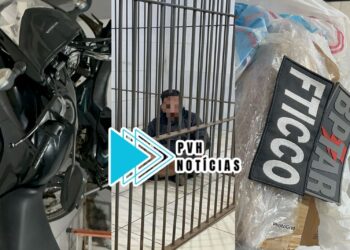 NA MAMORÉ: Motociclista é preso com 5kg de cocaína em caixa de papelão na zona leste