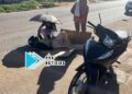 URGENTE: Motociclista sofre queda depois de passar em “tartaruga” de sinalização na zona leste