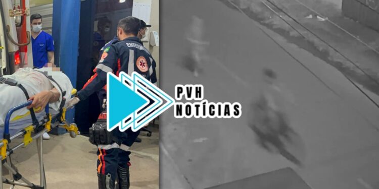 VÍDEO: Câmera flagra dupla fugindo de bike após atacar jovem a tiros no Aponiã