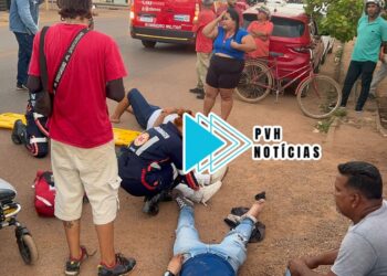 URGENTE: Acidente entre motos deixa três feridos na zona leste da capital
